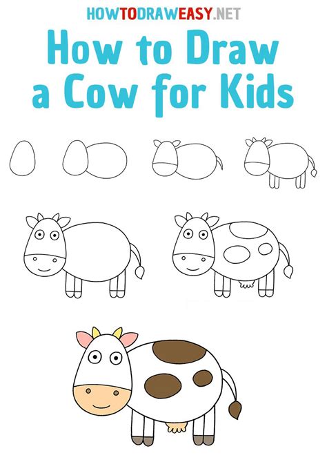 How To Draw A Cow Easy Step By Step
