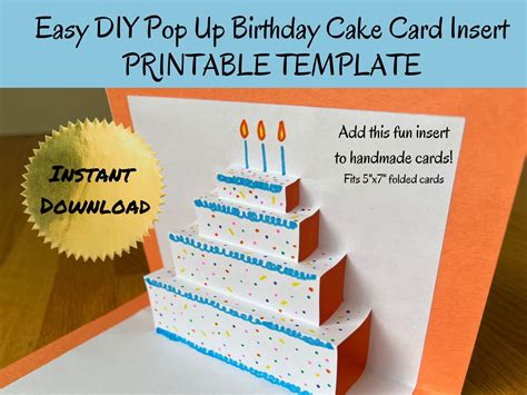 How To Make A Happy Birthday Pop Out Card Template
