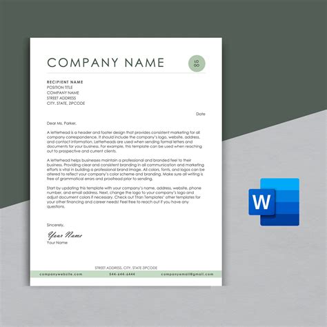 How To Make A Letter Head Template In Word