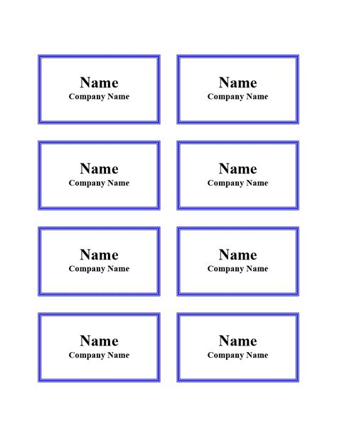 How To Make A Name Tag Template In Word