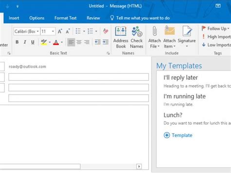 How To Open Template In Outlook