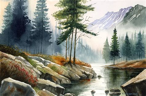 How To Paint Watercolour Figures In Landscape Image Printable