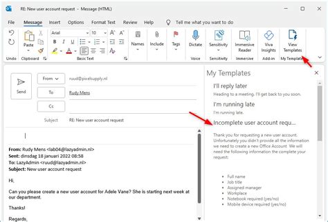 How To Use Outlook Templates