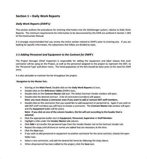 How To Write A Work Report Template
