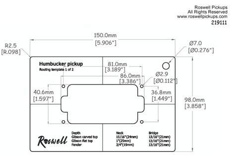 Humbucker Template