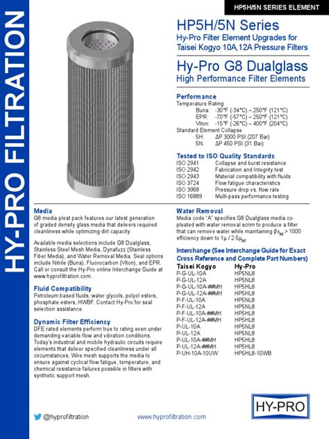 Hy Pro Filter Catalog