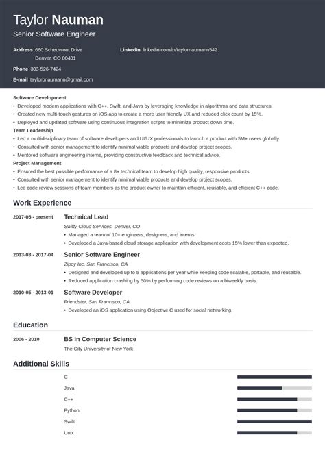 Hybrid Resume Template Word