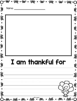 I Am Thankful For Writing Template