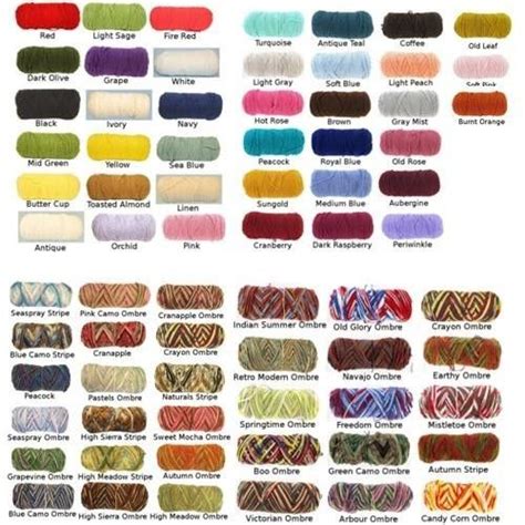 I Love This Yarn Color Chart