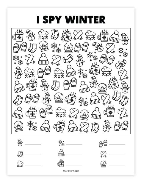 I Spy Winter Printable