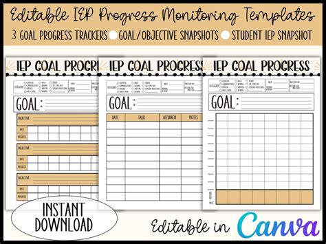 Iep Goal Tracking Template