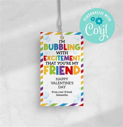 Im Bubbling With Joy Free Editable Valentine Printable