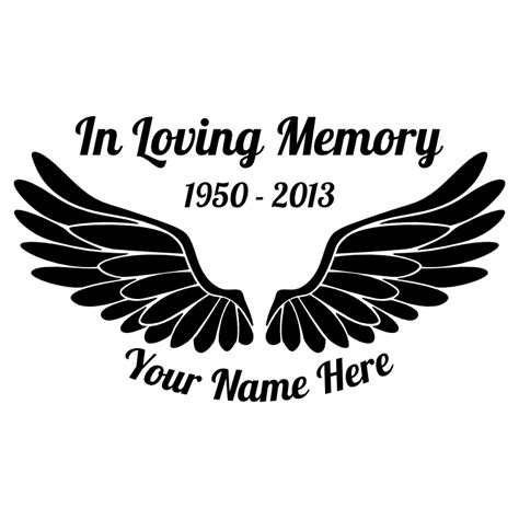 In Loving Memory Decal Templates