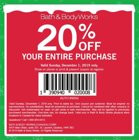 In Store Printable Coupon Bath And Body Works