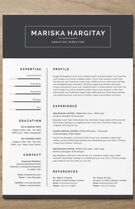 Indesign Cv Template