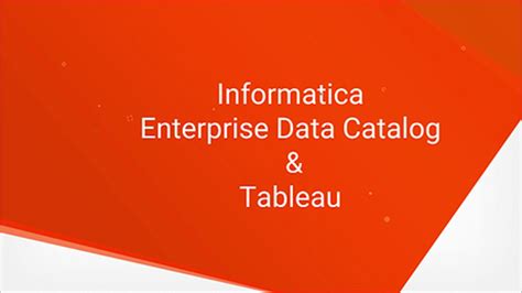 Informatica Enterprise Data Catalogue Tool Is Used For