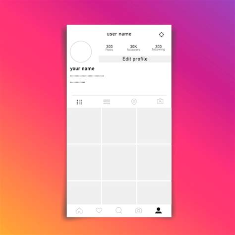 Instagram Profile Page Template