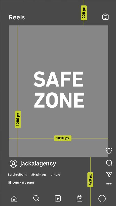 Instagram Reels Safe Zone Template
