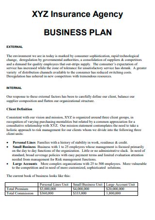 Insurance Agent Business Plan Template