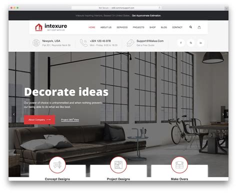 Interior Design Web Page Templates