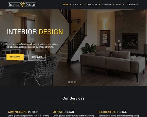 Interior Design Websites Templates