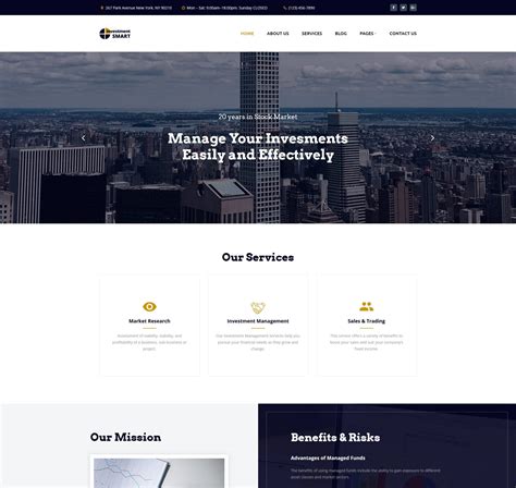 Investment Advisor Website Template
