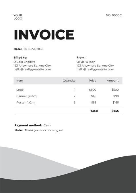 Invoice Freelance Template