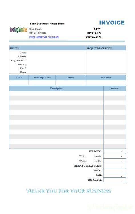 Invoice Templates Mac