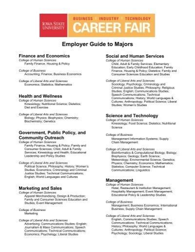Iowa State Majors Catalog