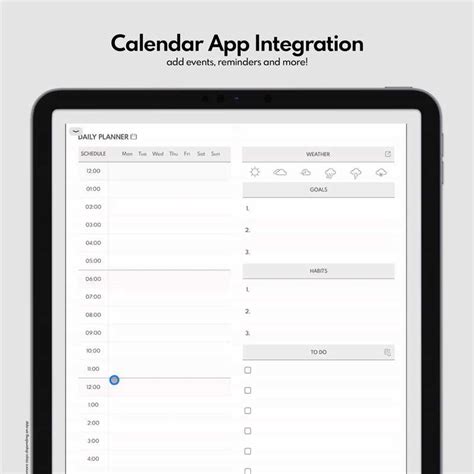 Ipad Calendar Template