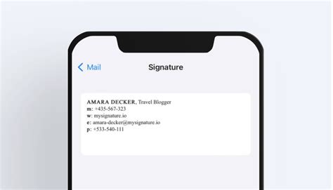 Iphone Email Signature Template