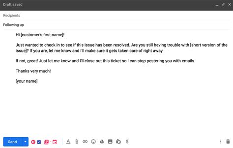 Issue Email Template