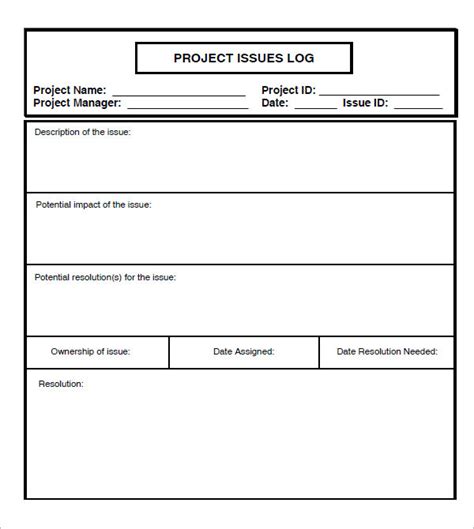 Issue Report Template