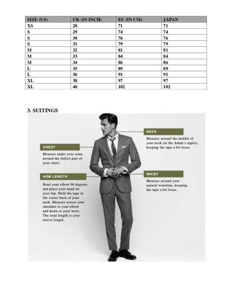J Crew Mens Size Chart