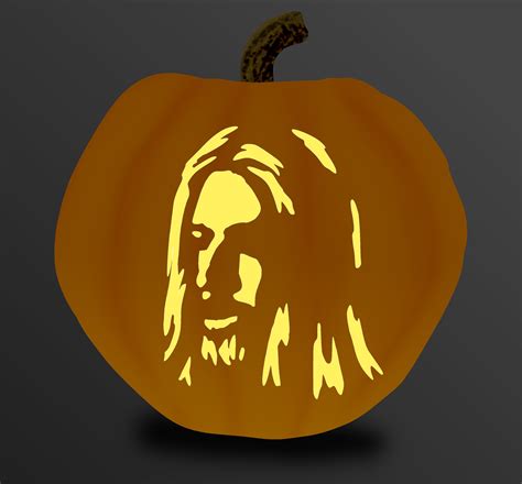 Jesus Pumpkin Template