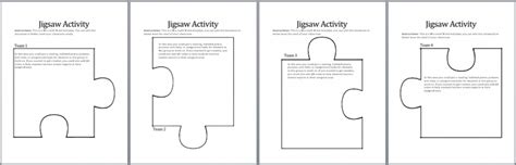 Jigsaw Activity Template