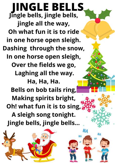Jingle Bells Words Printable