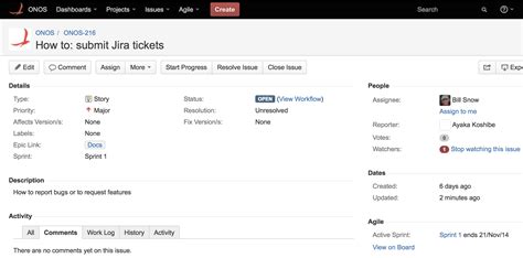Jira Ticket Description Template