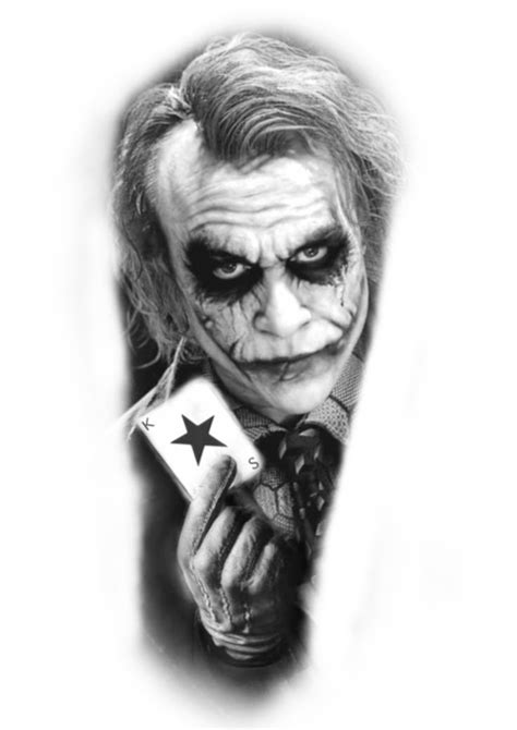 Joker Tattoo Template