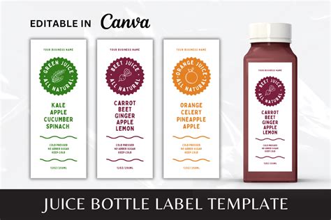 Juice Bottle Label Template Free Download