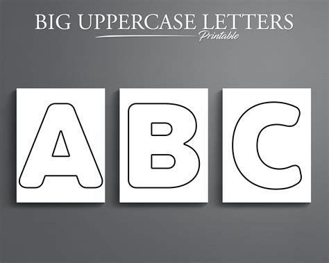 Jumbo Letters Printable