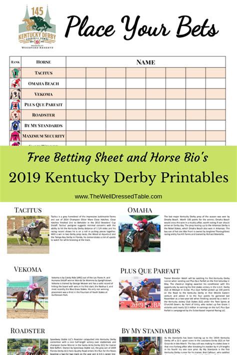 Kentucky Derby Free Printables
