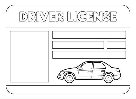 Kids Drivers License Free Printable Black And White