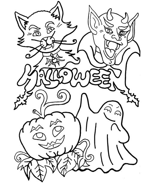 Kids Free Halloween Printable Coloring Pages