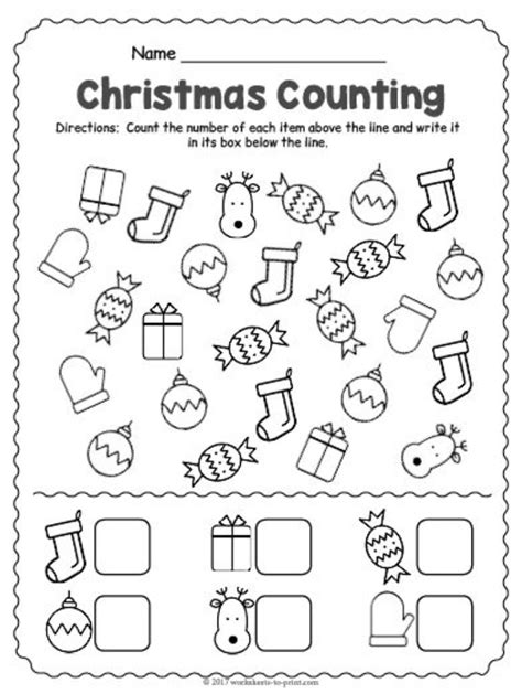 Kindergarten Christmas Worksheets Free Printables