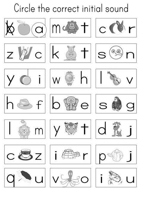 Kindergarten Phonics Printables
