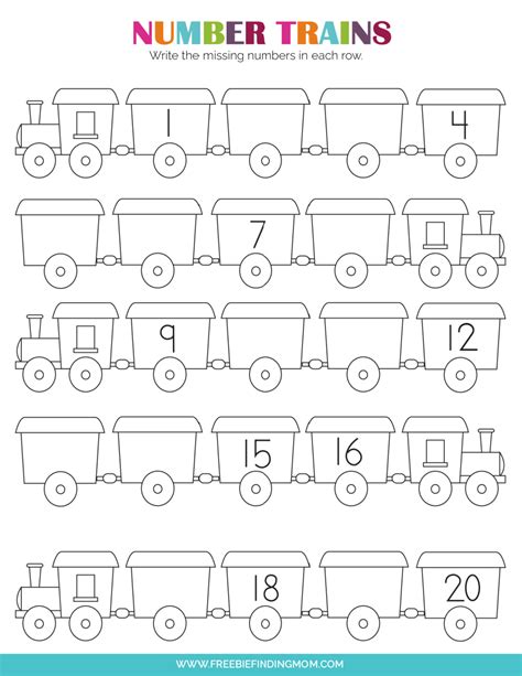Kindergarten Printable Numbers