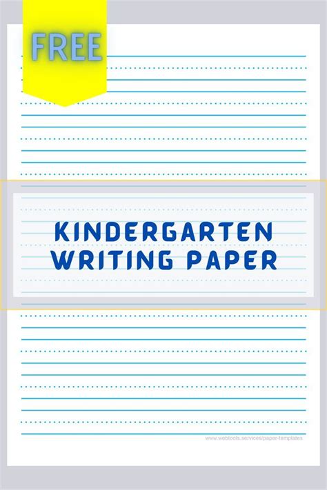 Kindergarten Writing Paper Free Printable