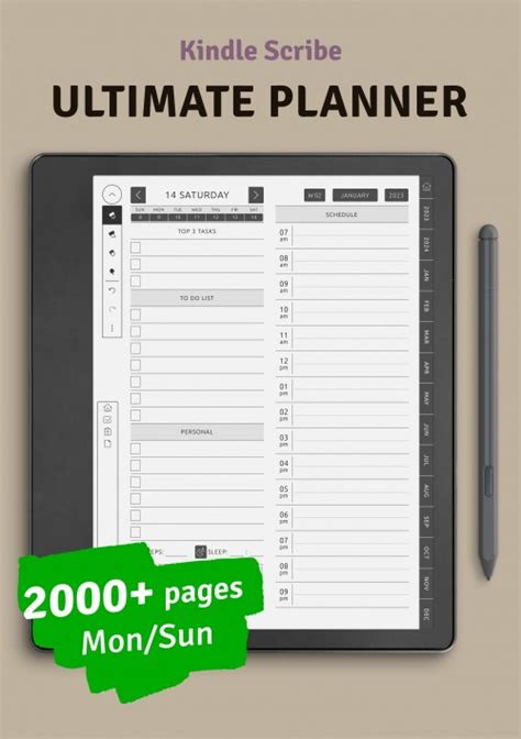 Kindle Scribe Planner Templates
