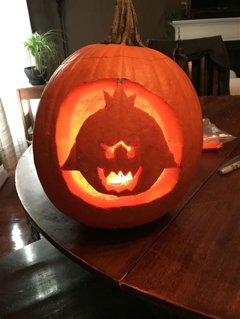 King Boo Pumpkin Carving Template